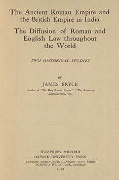 The ancient Roman Empire and the British Empire in India. The diffusion of Roman and English law throughout the world