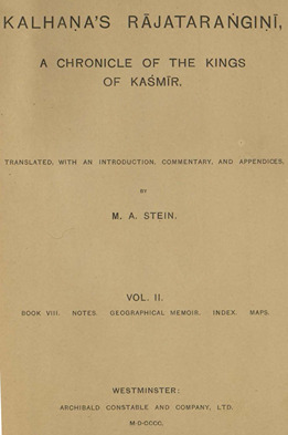 Kalhana''s Rajatanagini : a chronicle of the kings of Kashmir