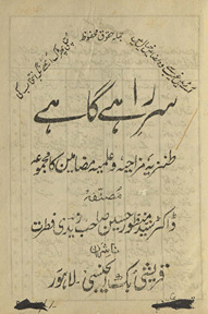 Sar-i rāhe gāhe : t̤anziyah, mazāḥiyah va ʻIlmiyah maẓāmīn kā majmūʻah /