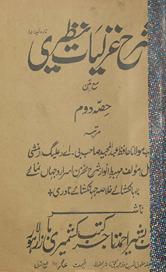 Sharḥ-i g̲h̲azaliyāt-i Naz̤īrī /