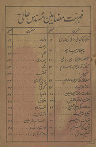 Musaddas-i Ḥālī /